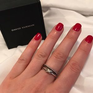 David Yurman X Collection Ring with Diamonds